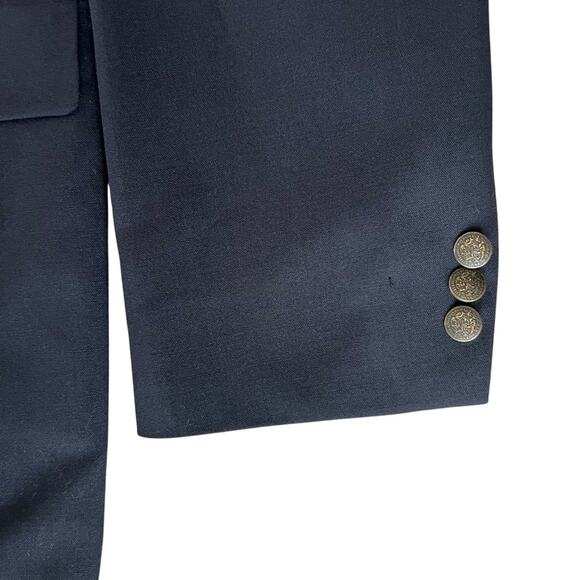 Oscar De La Renta Men’s 100% Wool Navy Two Button Blazer Sports Coat Jacket 42L - Picture 12 of 14